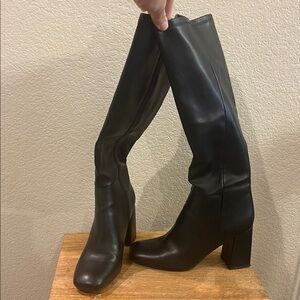 Sleek Black Over the Knee Boots